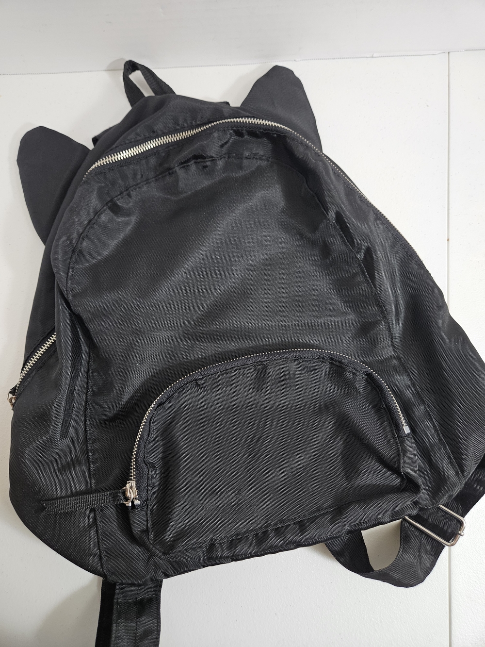 Divided By H&M Black Mini Backpack with Cat Ear Details